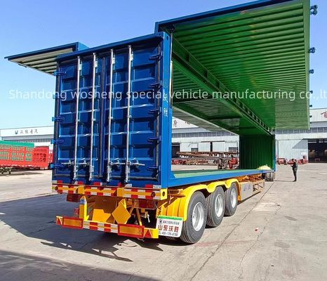 Semi-remolque de furgoneta abierta de 3 ejes personalizable para transporte logístico de 30/40 toneladas