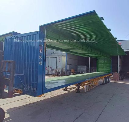 Semi-remolque de furgoneta abierta de 3 ejes personalizable para transporte logístico de 30/40 toneladas