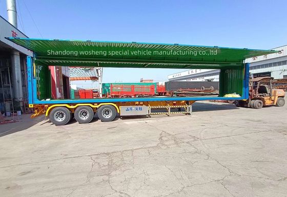 Semi-remolque de furgoneta abierta de 3 ejes personalizable para transporte logístico de 30/40 toneladas