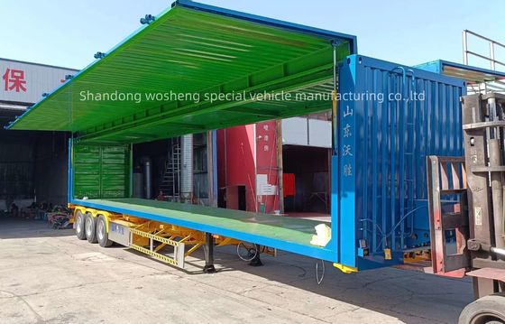 Semi-remolque de furgoneta abierta de 3 ejes personalizable para transporte logístico de 30/40 toneladas