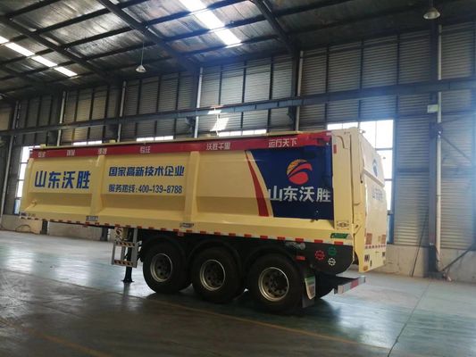 Remolque de camión con correa de rastreo inteligente modelo Wosheng y correa transportadora automática