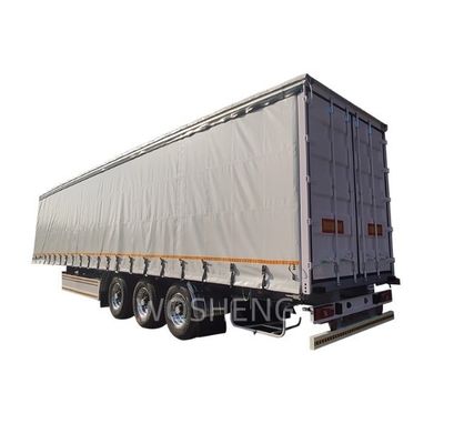 3 Ejes 40ft 45ft PVC cortina de lonas Semi remolque lateral con diseño de camión deslizante