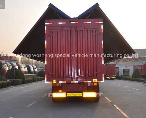 Wosheng 3 Eje 30/40ton Logística Van Semi remolque con la caja de Wingvan volador