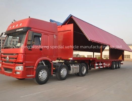 Wosheng 3 Eje 30/40ton Logística Van Semi remolque con la caja de Wingvan volador