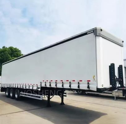Wosheng 3 Ejes 40ft 45ft Semi remolque lateral de cortina para el transporte versátil y de carga