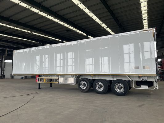 Q345B / T700 Gran viga de acero de 3 ejes furgoneta refrigerada semirremolque para transporte de carga