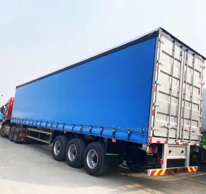 Wosheng 3 Ejes 40ft 45ft PVC impermeable cortina lateral semirremolque para el expreso y la logística
