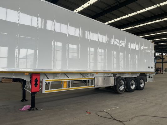 Q345B / T700 Gran viga de acero de 3 ejes furgoneta refrigerada semirremolque para transporte de carga