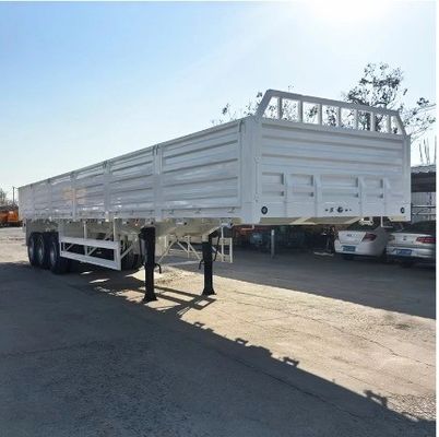 Semirremolque de camión con pared lateral de caída extraíble y diseño versátil de usos múltiples