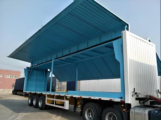Color personalizable 40 toneladas Van Semi remolque con 12 ruedas y 40 pies de longitud