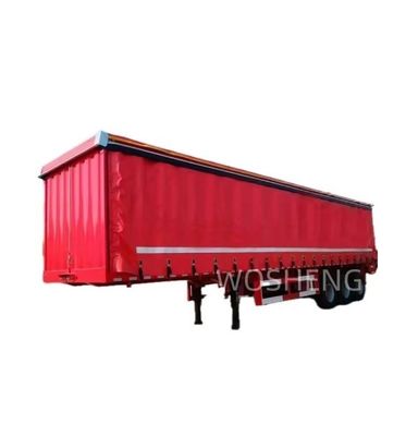 Semi remolque de cortina lateral de eje 3 a medida con sistema de frenos WABCO de doble línea