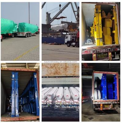 12R22.5 Semirremolque refrigerado de acero de 3 ejes de 48 pies para el transporte de almacenamiento en frío