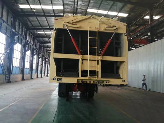 60000 kg de carga útil máxima, camión de descarga de suelo con dos vías de transporte y características
