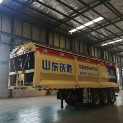 60000 kg de carga útil máxima, camión de descarga de suelo con dos vías de transporte y características