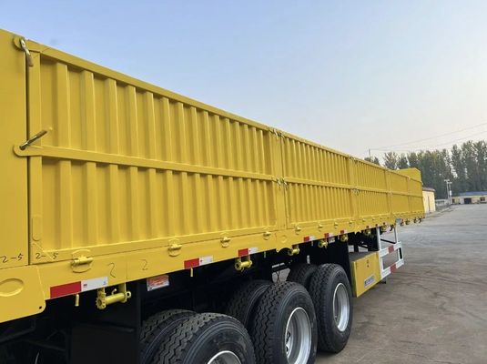 12.4m Trailer de cerca de cama plana para camión Carga útil máxima 50000 kg 3-4 Ejes Clasificación superior