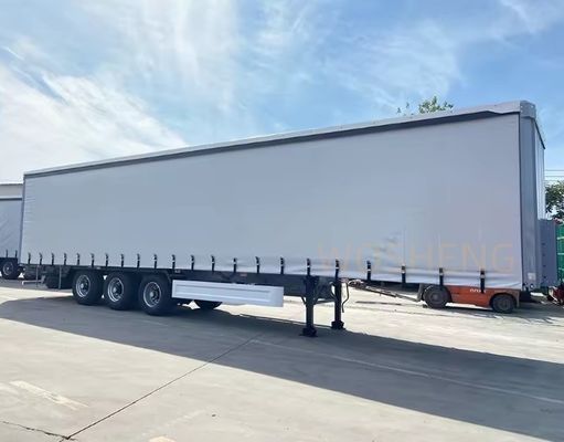 OTTC 3 Ejes 40ft 45ft Cortina Blanca Camión Deslizante lateral Semirremolque para el mercado ruso