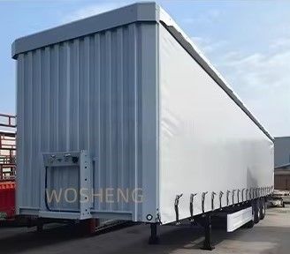 OTTC 3 Ejes 40ft 45ft Cortina Blanca Camión Deslizante lateral Semirremolque para el mercado ruso