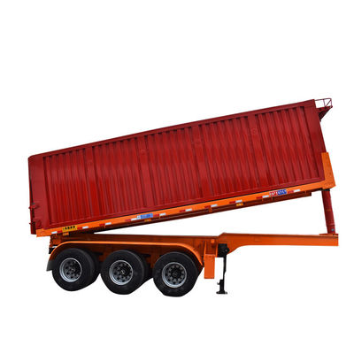 Semi-remolque Wosheng 3 ejes hidráulico trasero tirador de baja de acero tirador camión remolque 9800x2500x3500mm