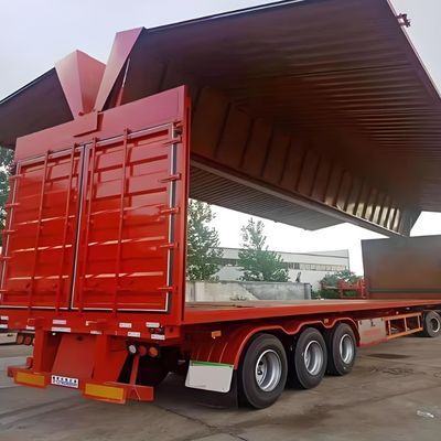 Pneumático 12R22.5 12 unidades Semi-remolque de logística de acero con ancho de alas de apertura