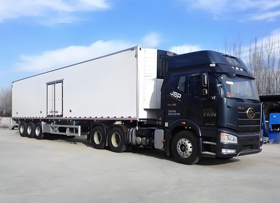 Acero de rendimiento 40ft 45ft 53ft congelador semirremolque refrigerador camión semirremolque