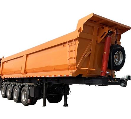 Camión de carga de remolque de remolque trasero 3/4/5 ejes personalizado para el transporte de carga pesada