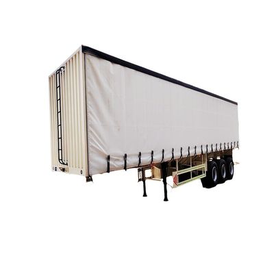 40 toneladas de carga útil máxima caja de carga triaxil cerrada semirremolque con cortina lateral personalizable