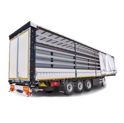 40 toneladas de carga útil máxima caja de carga triaxil cerrada semirremolque con cortina lateral personalizable