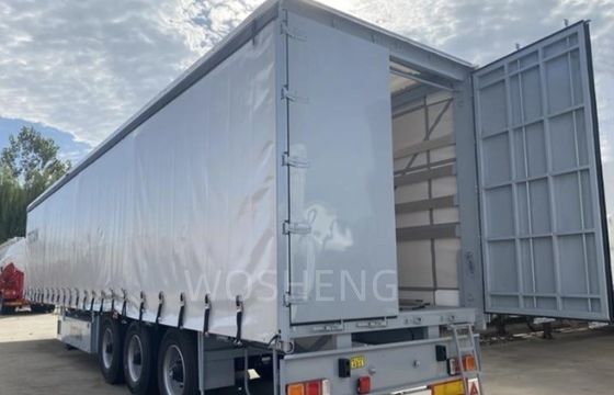 40 toneladas de carga útil máxima caja de carga triaxil cerrada semirremolque con cortina lateral personalizable
