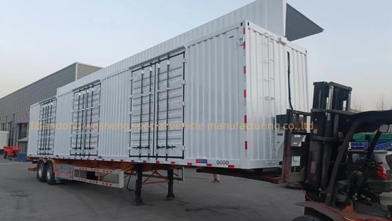 12R22.5 12 unidades Pneumático de furgoneta de pared abierta Semirremolque de doble ala para transporte de carga