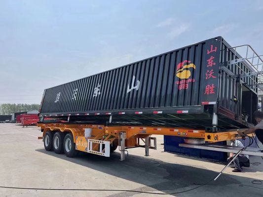 Trailers de descarga lateral con múltiples ejes 45 CBM Trailers de descarga lateral con descarga lateral