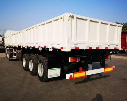 Semirremolque de 3 ejes de 40 toneladas de 60 toneladas de caída de pared lateral de pared lateral de camión de transporte de carga