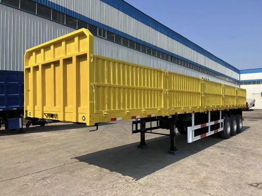 Semirremolque de 3 ejes de 40 toneladas de 60 toneladas de caída de pared lateral de pared lateral de camión de transporte de carga
