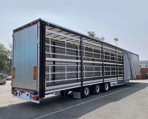 Personalizable 3 Ejes 40ft 45ft Cortina lado lonas Semi remolque para desde Wosheng