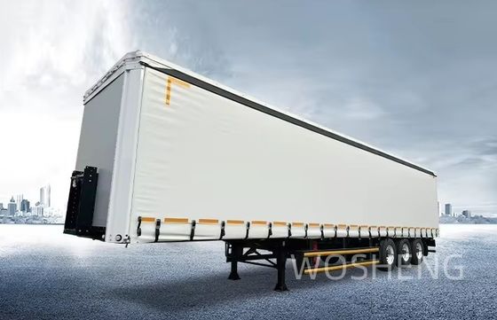 Personalizable 3 Ejes 40ft 45ft Cortina lado lonas Semi remolque para desde Wosheng
