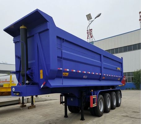 Semirremolque de descarga trasera de 40 a 80 toneladas con remolque hidráulico para el transporte de grano de piedra arenisca