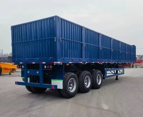 WS Transporte de mercancías de tres ejes Tablero lateral Pared lateral Semiconductor de camión Remolque de carga para camión