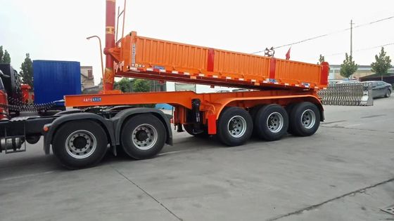 Semiremolque de tipo U de carga pesada de 40 toneladas cúbicas 45 para el transporte de granos de piedra arenisca