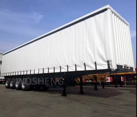 3 ejes 40ft 45ft cortina blanca lado deslizante camión semirremolque para camión remolque