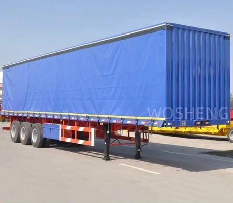 3 ejes 40ft 45ft cortina blanca lado deslizante camión semirremolque para camión remolque