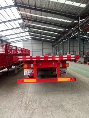 Remolque profesional de 3 ejes para contenedores de carga que transporta material de acero