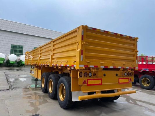 Remolque de camión 3 ejes 40-100 toneladas de acero Pared lateral semirremolque con y asequible
