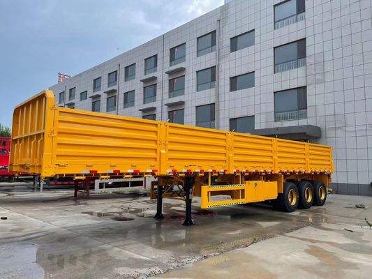 Remolque de camión 3 ejes 40-100 toneladas de acero Pared lateral semirremolque con y asequible
