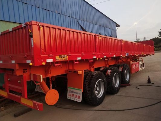 Semiremolque de descarga lateral de 3 ejes para el transporte de granos de piedra arenisca