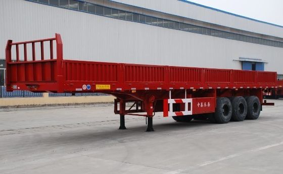 Semiremolque de suspensión mecánica Remolque de camión de pared lateral con neumáticos 12.00R22.5