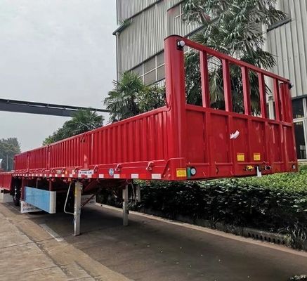 Semiremolque de suspensión mecánica Remolque de camión de pared lateral con neumáticos 12.00R22.5