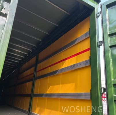 Semi-remolque de 3 ejes, caja de transporte de mercancías, remolque lateral con cortina para la protección de la carga