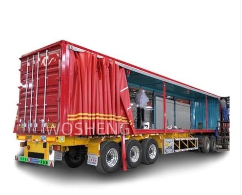 Sistema de frenos de doble línea WABCO Tri Ejes 60 toneladas Remolque de cortina lateral para transporte