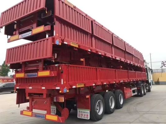 Semi-remolque de 3 ejes hidráulico con remolque lateral de 10 capas