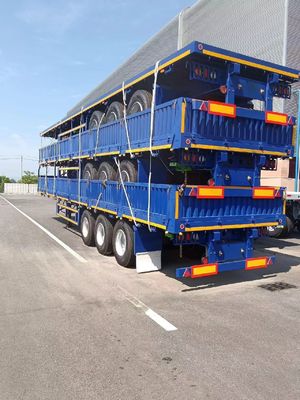 3 Ejes 50 toneladas Pared lateral Semirremolque Transporte de carga con neumático 12.00R22.5 Opcional
