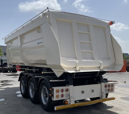 9800x2500x3500mm Semirremolque de transporte de grano de piedra arenisca con descarga trasera hidráulica